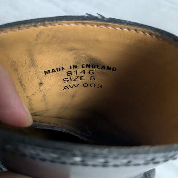 Early 1990s Vintage Dr. Martens 8146 Regina Black Leather Boots - Goth, Witchy - Picture 3 of 8